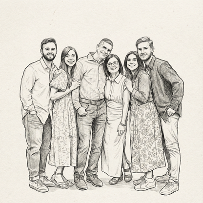 Sketch Personligt Människoporträtt