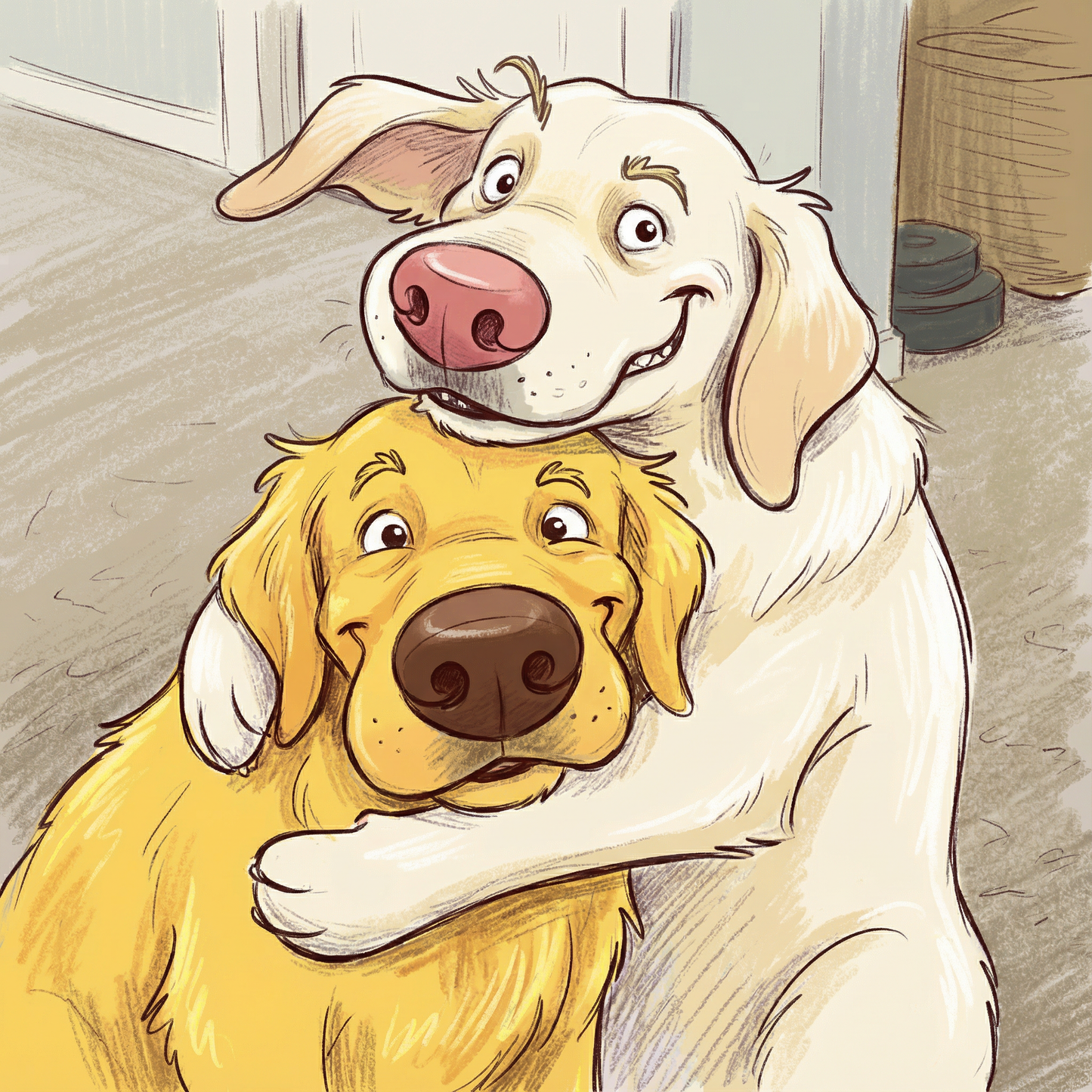 Cartoon Personligt Husdjursporträtt