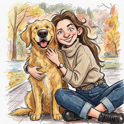 Cartoon Personligt Människoporträtt